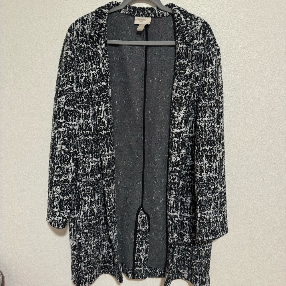 LOFT Black & White Coat